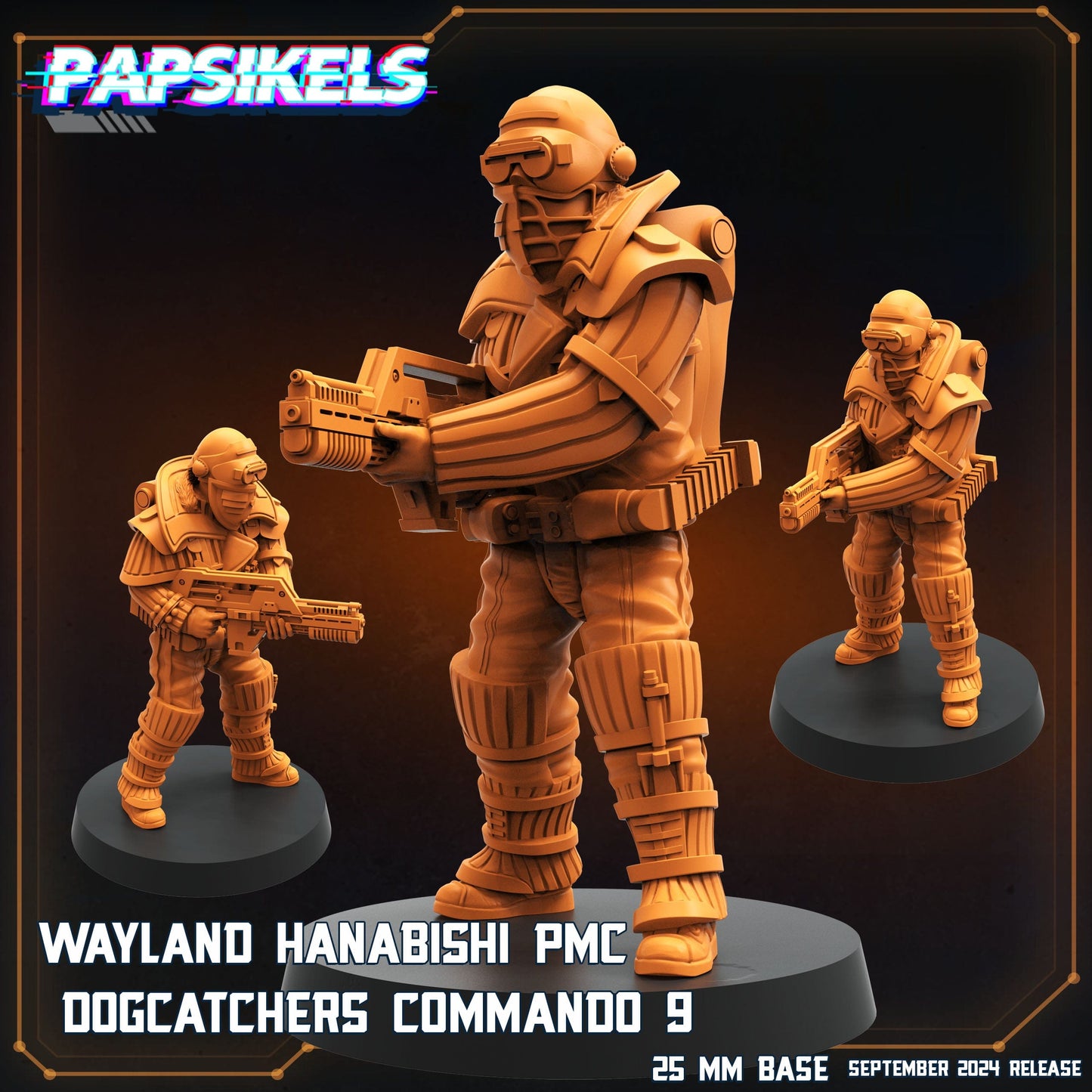 3D Printed Papsikels Wayland Hanabishi Pmc Dogcatcher Commandos Set SEPTEMBER 2024 SCIFI 28mm 32mm - 3D Printing Boss 