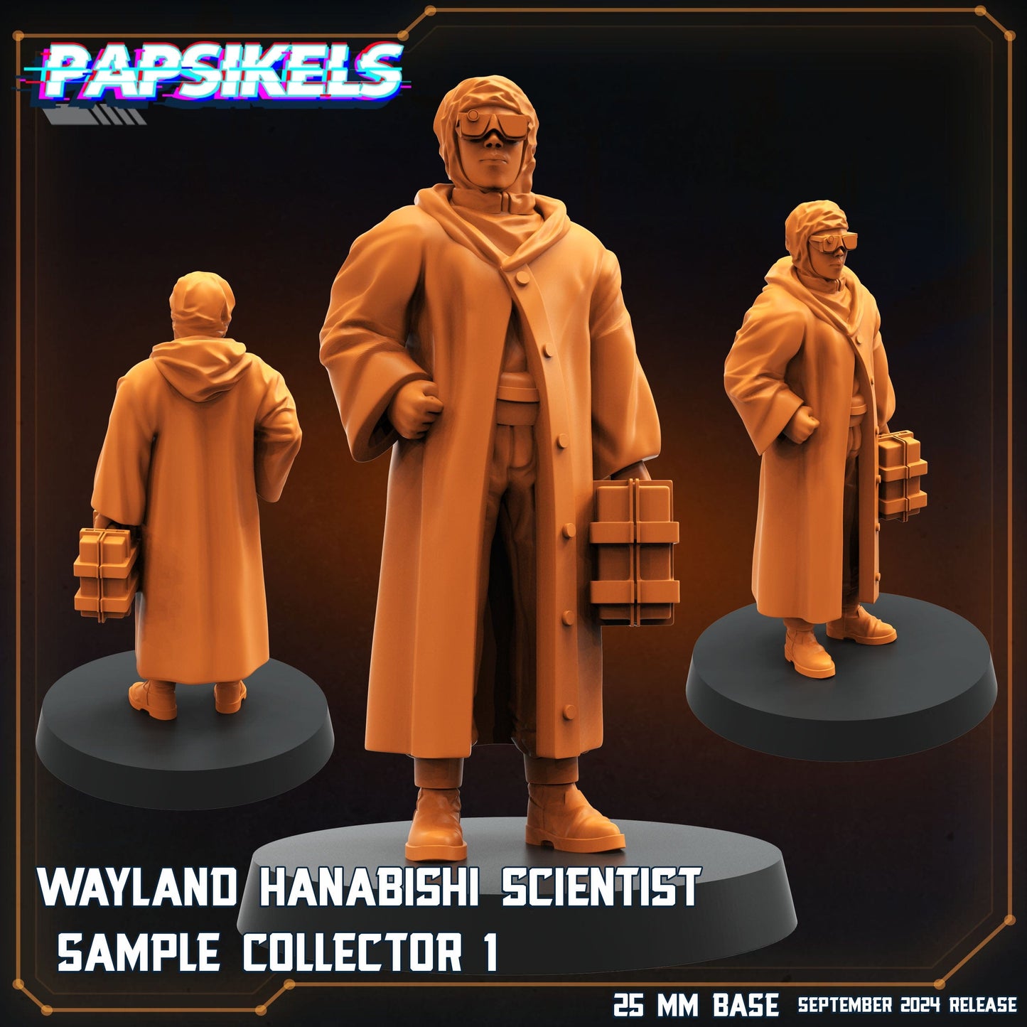 3D Printed Papsikels Wayland Hanabishi Scientist Sample Collectors Set SEPTEMBER 2024 SCIFI 28mm 32mm - 3D Printing Boss 