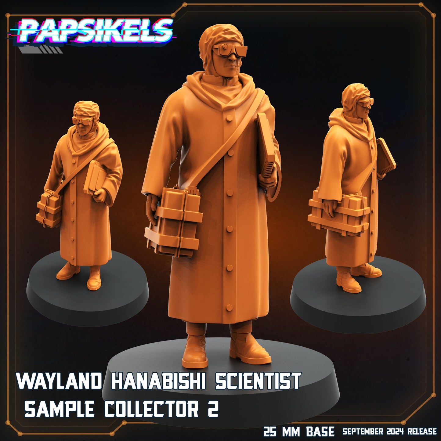 3D Printed Papsikels Wayland Hanabishi Scientist Sample Collectors Set SEPTEMBER 2024 SCIFI 28mm 32mm - 3D Printing Boss 