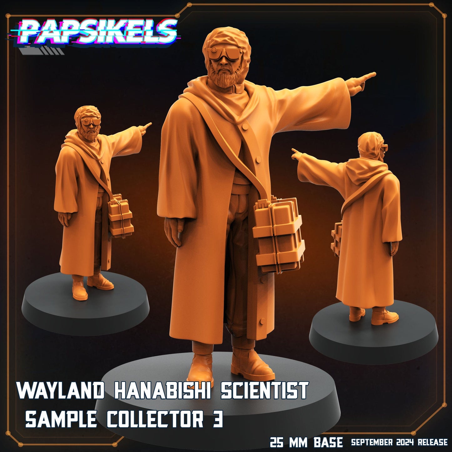 3D Printed Papsikels Wayland Hanabishi Scientist Sample Collectors Set SEPTEMBER 2024 SCIFI 28mm 32mm - 3D Printing Boss 