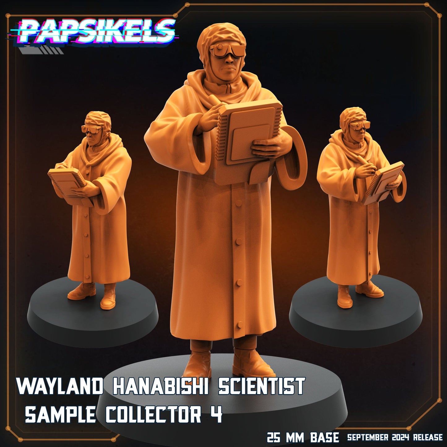 3D Printed Papsikels Wayland Hanabishi Scientist Sample Collectors Set SEPTEMBER 2024 SCIFI 28mm 32mm - 3D Printing Boss 