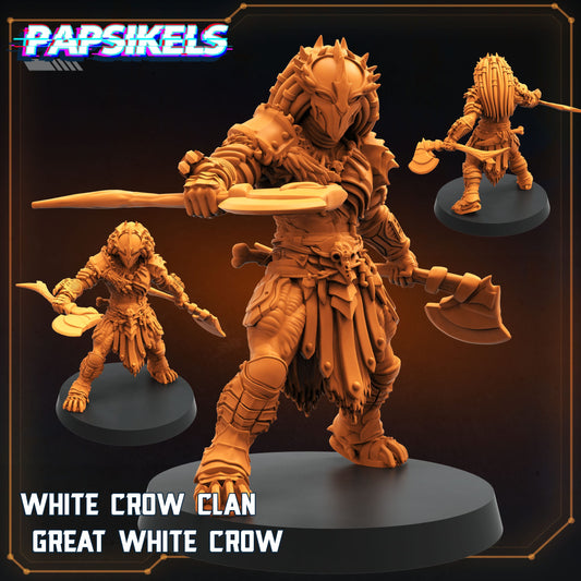 3D Printed Papsikels White Crow Clan Great White Crow 28mm 32mm - 3D Printing Boss 