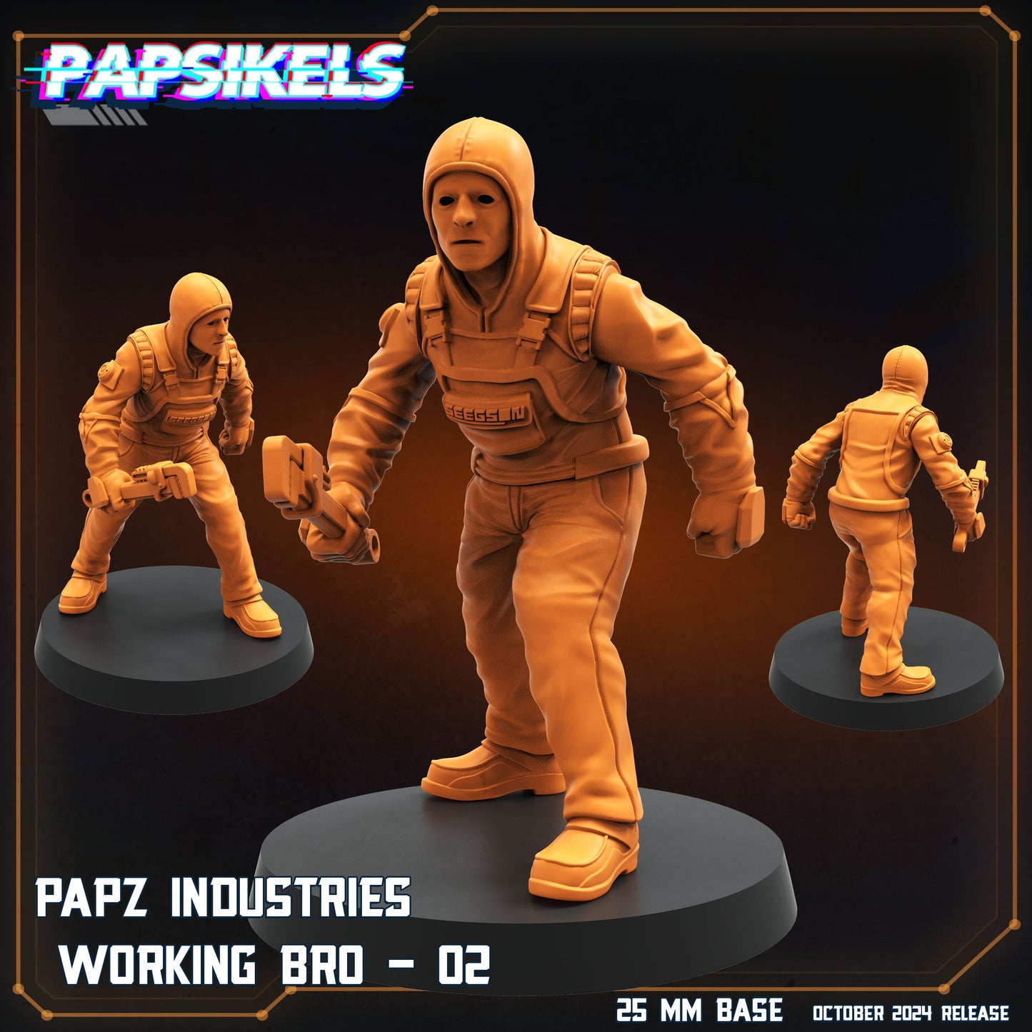3D Printed Papsikels Working Bros Set October 2024 SciFi 28mm 32mm - 3D Printing Boss 