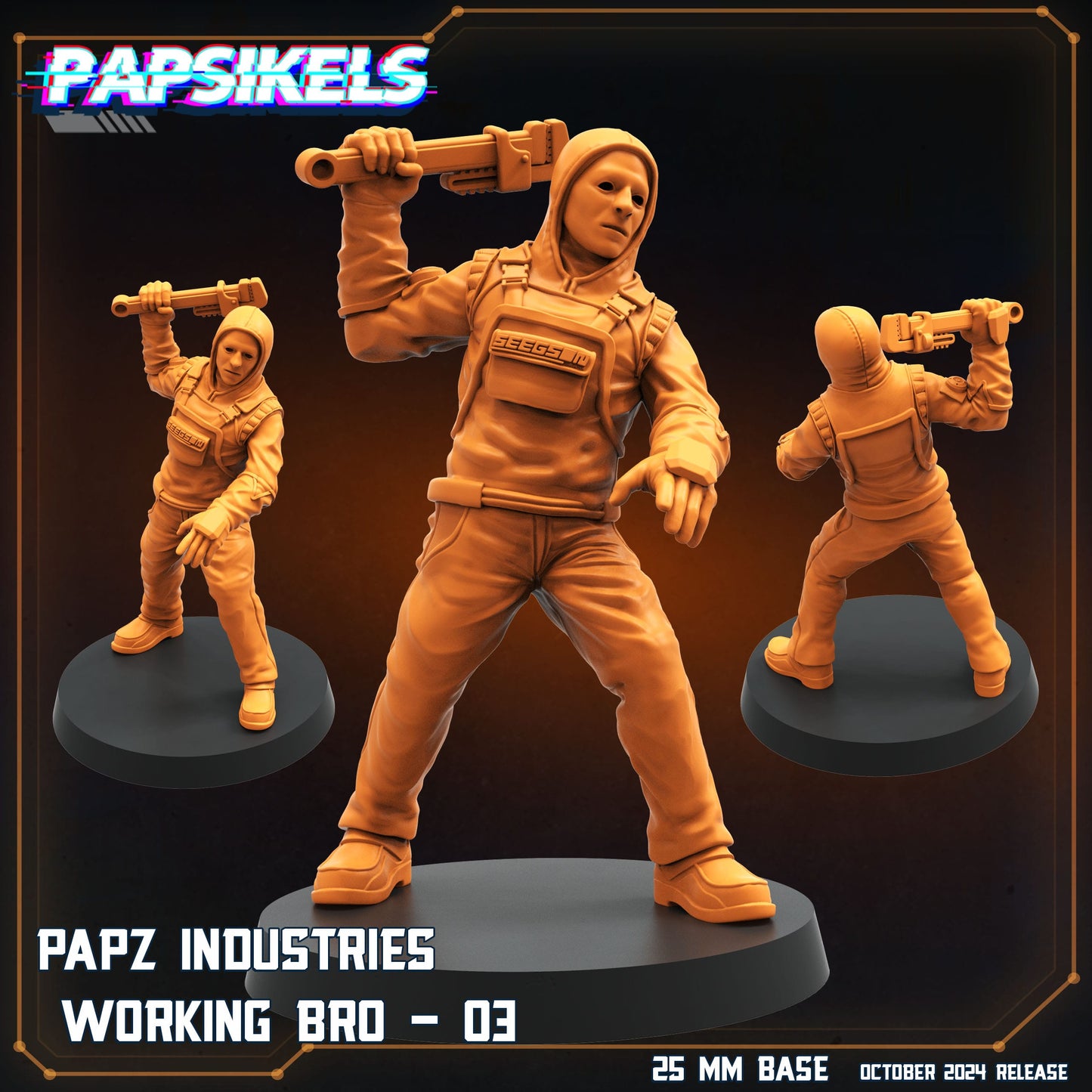 3D Printed Papsikels Working Bros Set October 2024 SciFi 28mm 32mm - 3D Printing Boss 