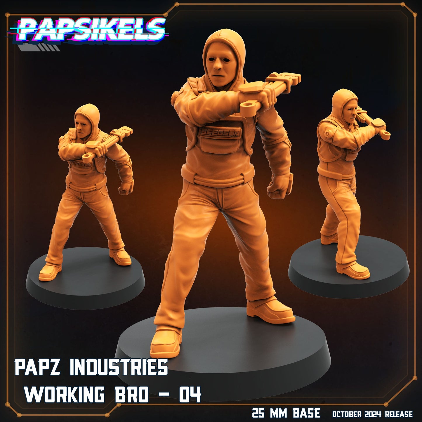 3D Printed Papsikels Working Bros Set October 2024 SciFi 28mm 32mm - 3D Printing Boss 