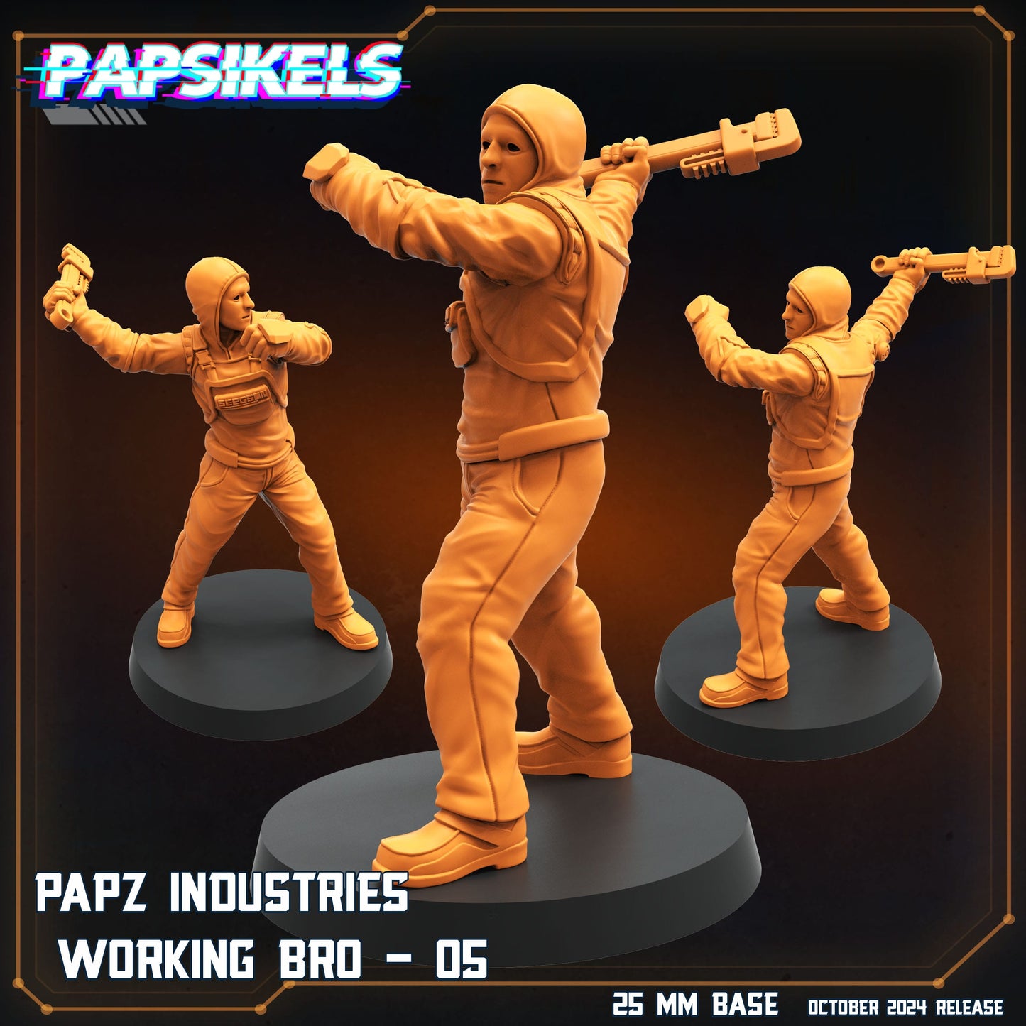 3D Printed Papsikels Working Bros Set October 2024 SciFi 28mm 32mm - 3D Printing Boss 