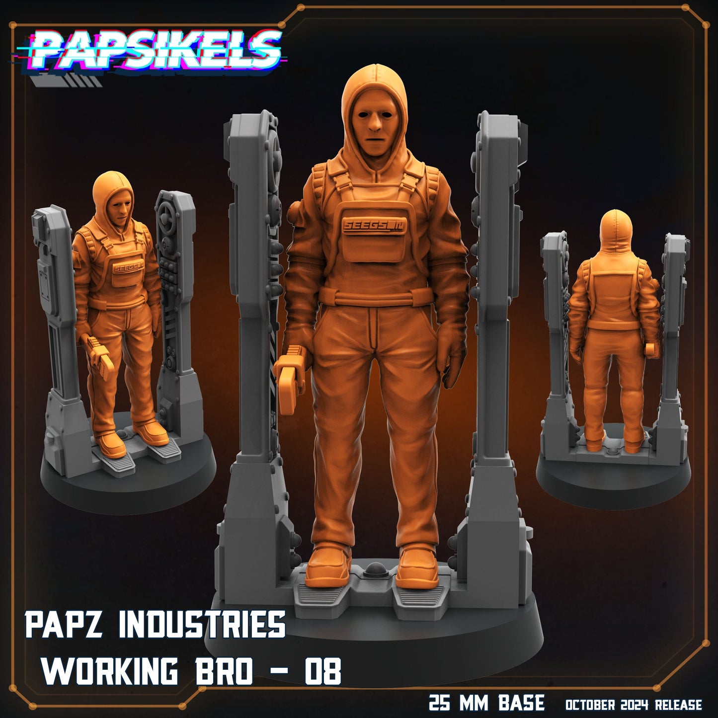 3D Printed Papsikels Working Bros Set October 2024 SciFi 28mm 32mm - 3D Printing Boss 
