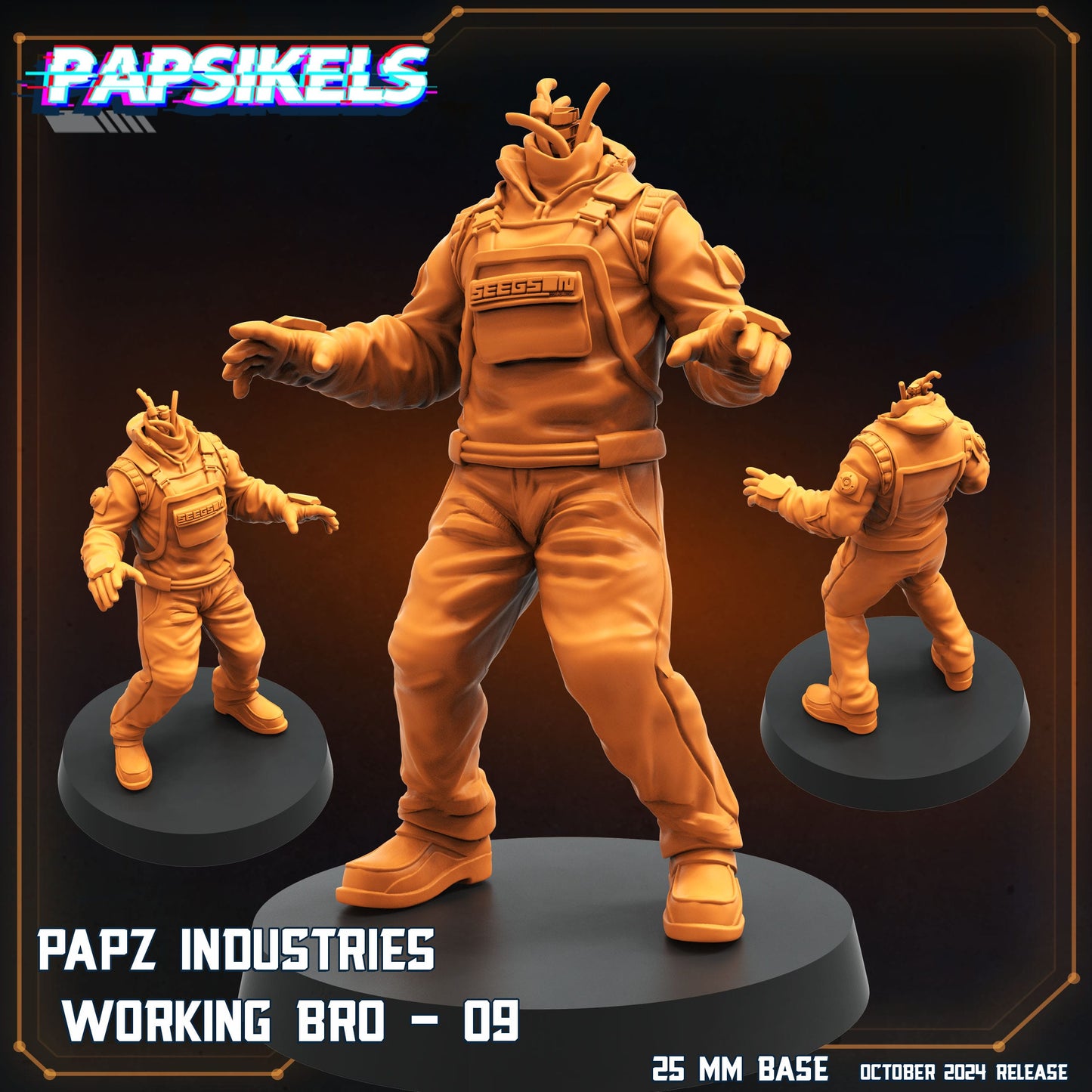 3D Printed Papsikels Working Bros Set October 2024 SciFi 28mm 32mm - 3D Printing Boss 