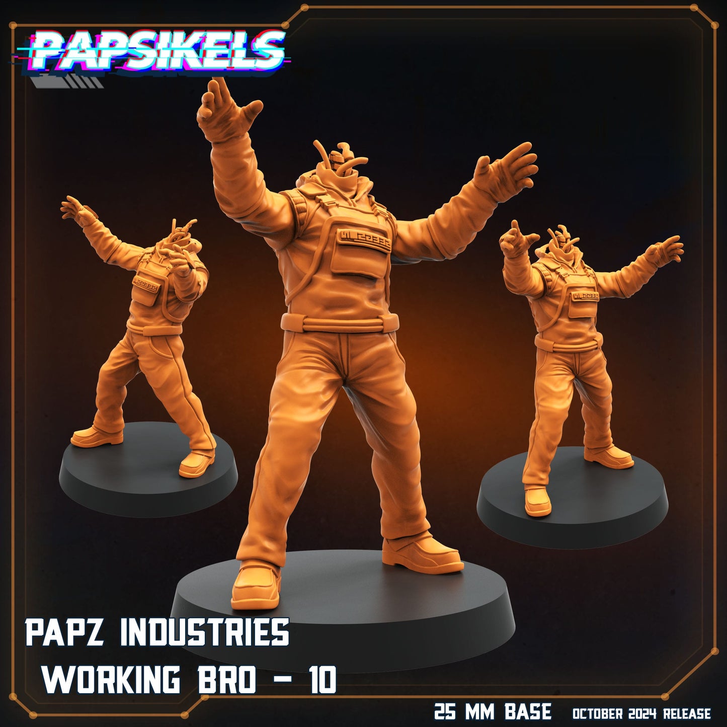 3D Printed Papsikels Working Bros Set October 2024 SciFi 28mm 32mm - 3D Printing Boss 