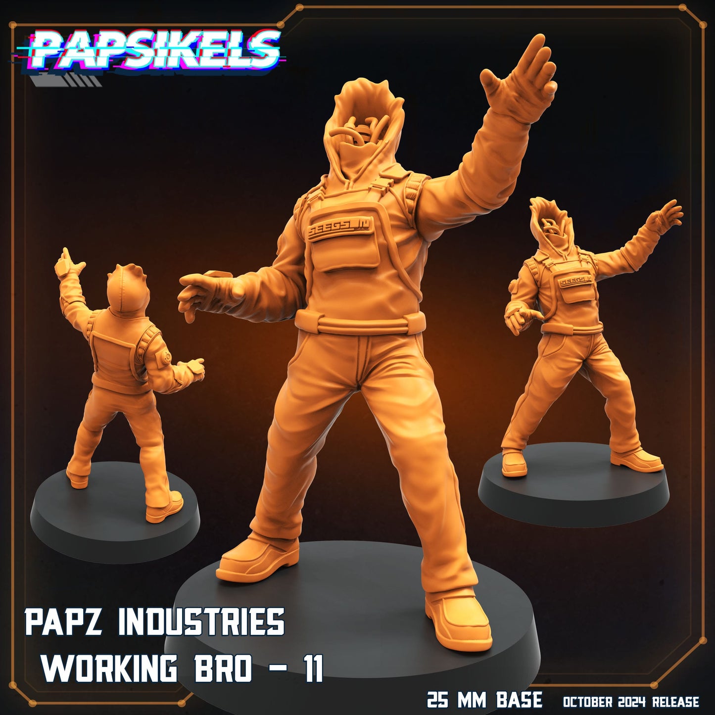 3D Printed Papsikels Working Bros Set October 2024 SciFi 28mm 32mm - 3D Printing Boss 