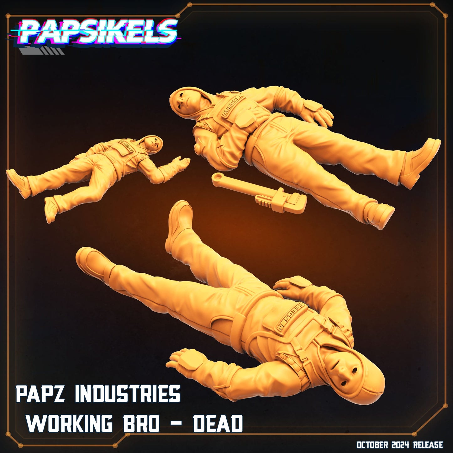 3D Printed Papsikels Working Bros Set October 2024 SciFi 28mm 32mm - 3D Printing Boss 