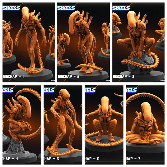 3D Printed Papsikels Xeno Bigchap Nov 2024 Scifi 28mm 32mm - 3D Printing Boss 