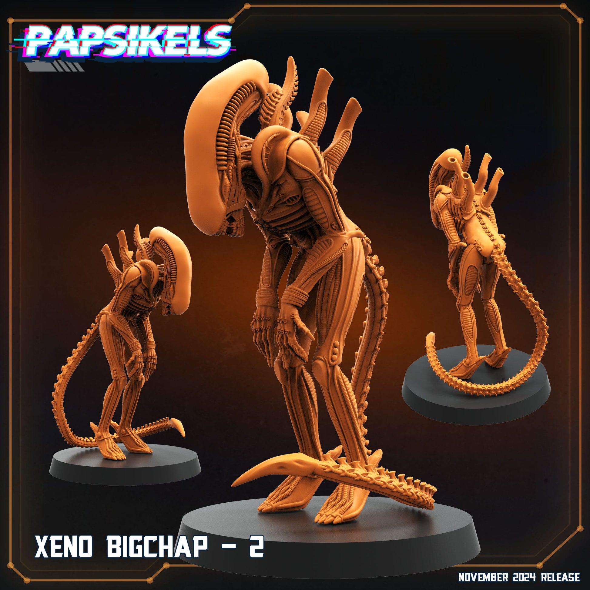 3D Printed Papsikels Xeno Bigchap Nov 2024 Scifi 28mm 32mm - 3D Printing Boss 