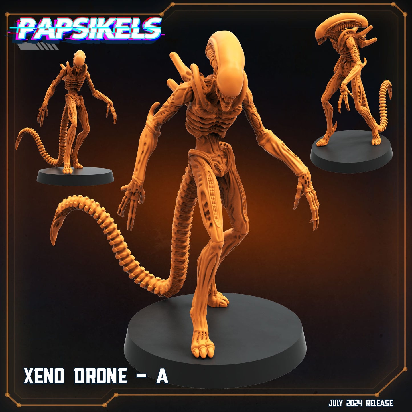 3D Printed Papsikels Xeno Drone Set July 2024 Scifi 28mm 32mm - 3D Printing Boss 