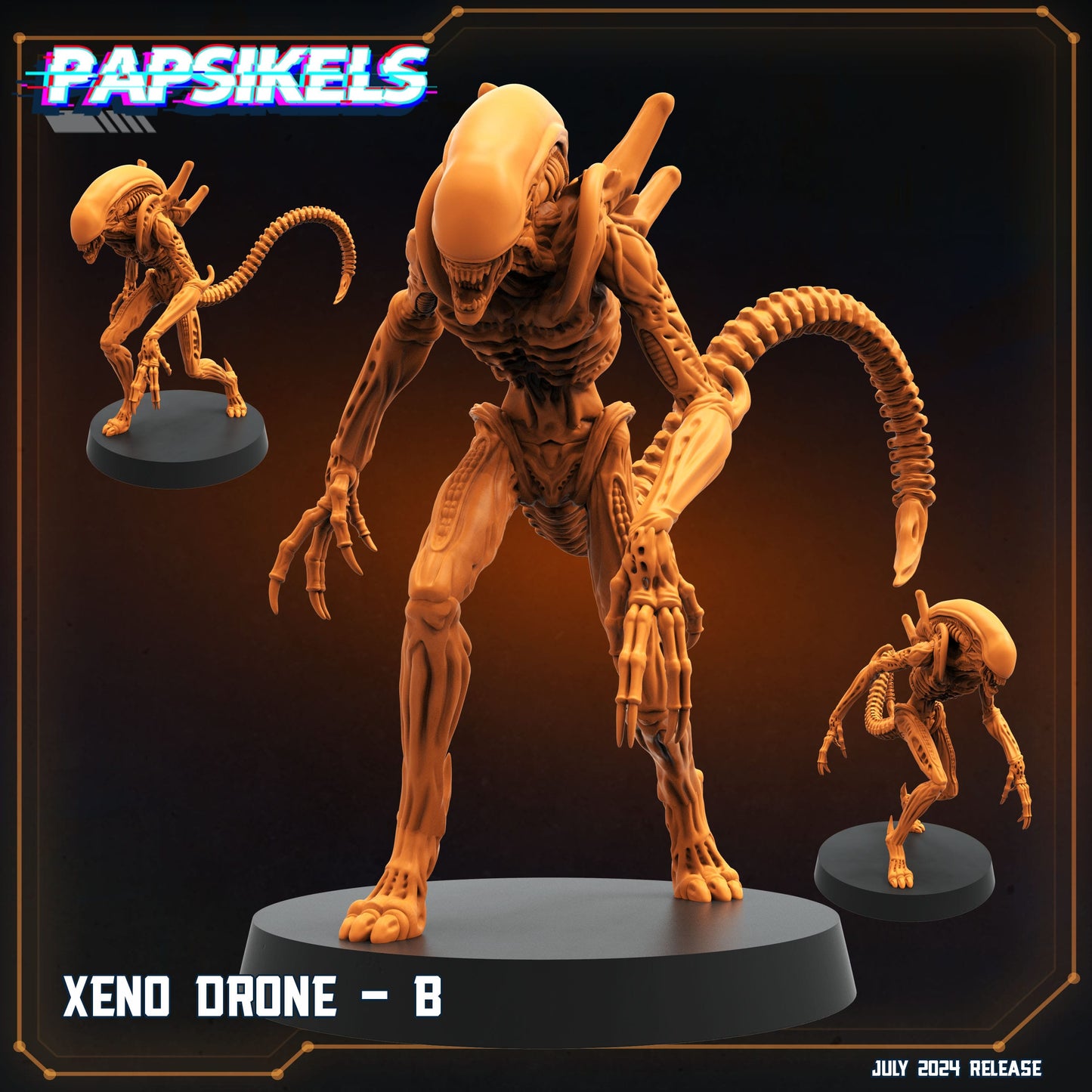 3D Printed Papsikels Xeno Drone Set July 2024 Scifi 28mm 32mm - 3D Printing Boss 