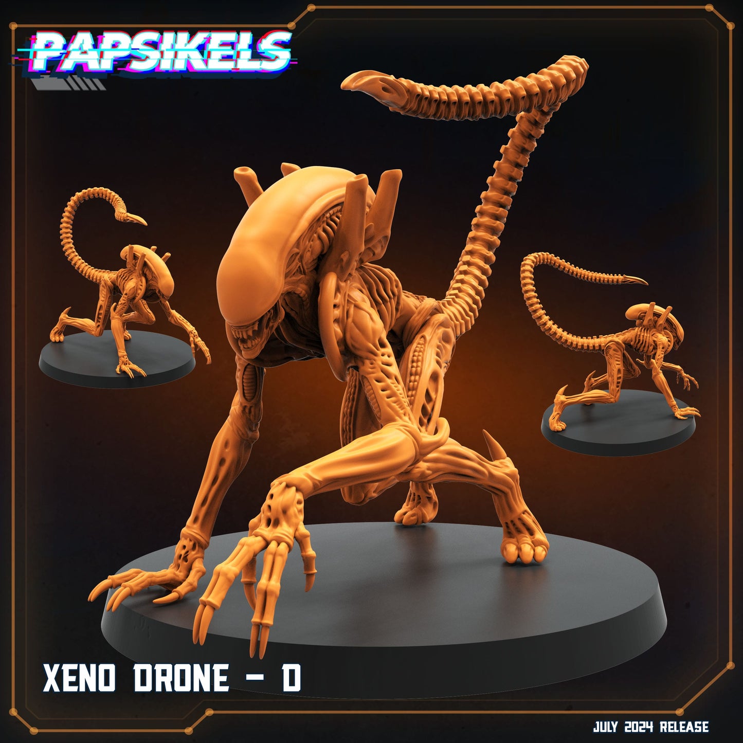 3D Printed Papsikels Xeno Drone Set July 2024 Scifi 28mm 32mm - 3D Printing Boss 