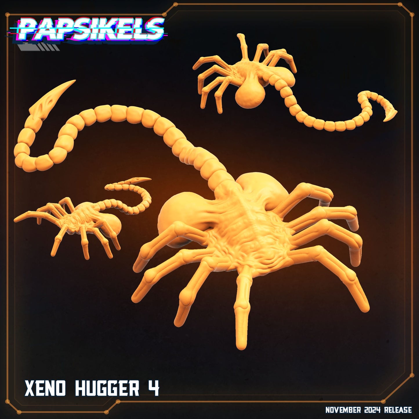 3D Printed Papsikels Xeno Huggers Set 1 Nov 2024 Scifi 28mm 32mm - 3D Printing Boss 