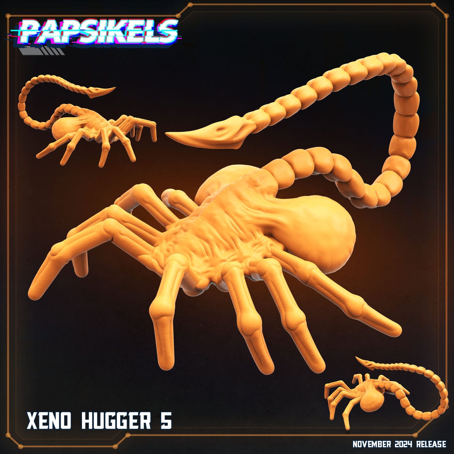 3D Printed Papsikels Xeno Huggers Set 1 Nov 2024 Scifi 28mm 32mm - 3D Printing Boss 