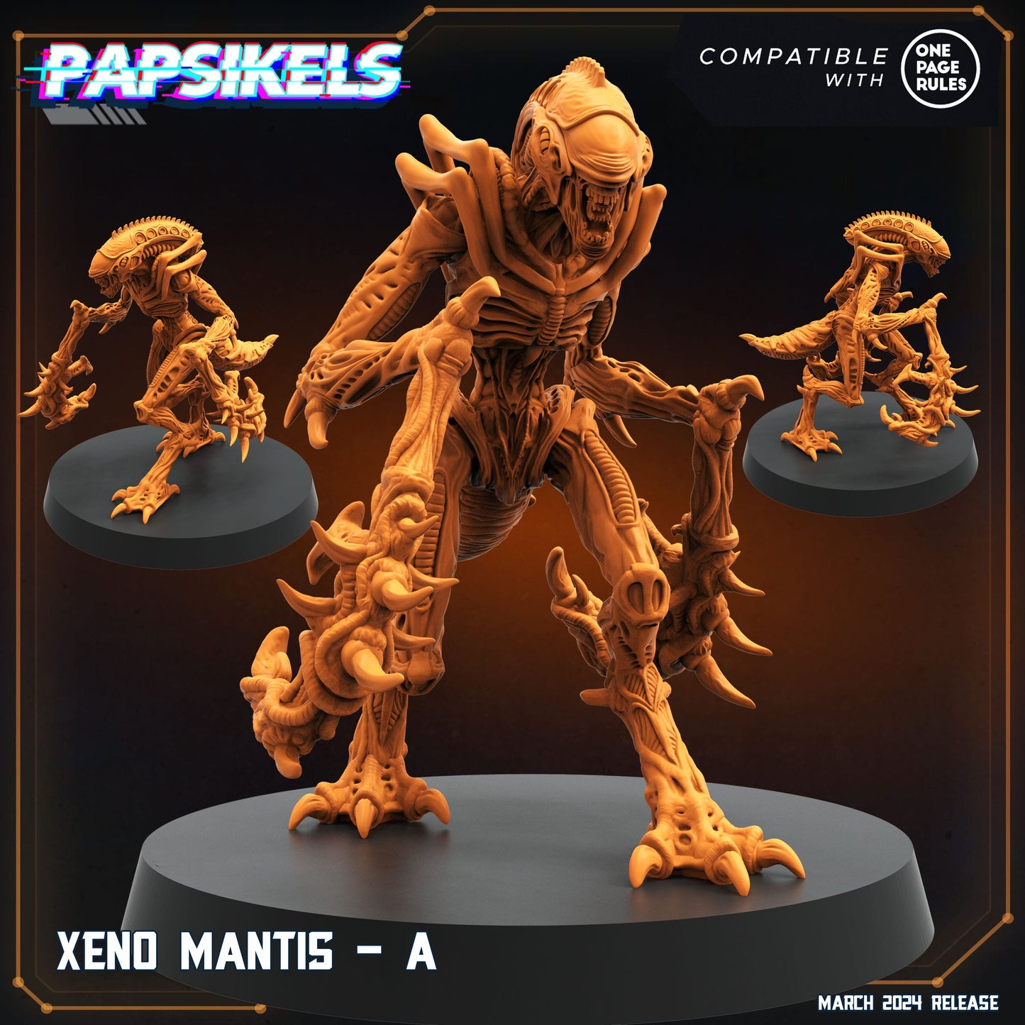 3D Printed Papsikels Xeno Mantis Set 28mm 32mm - 3D Printing Boss 