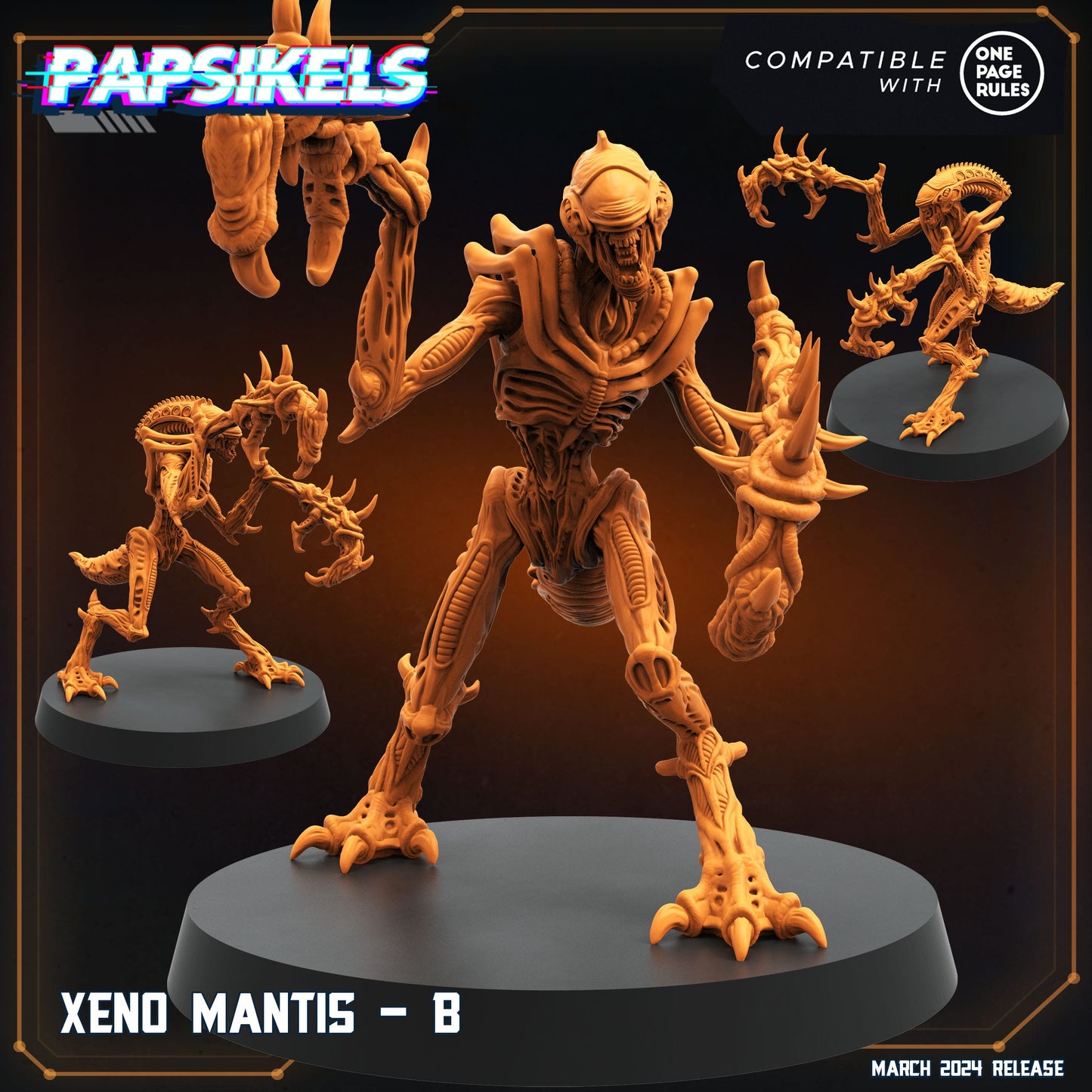 3D Printed Papsikels Xeno Mantis Set 28mm 32mm - 3D Printing Boss 