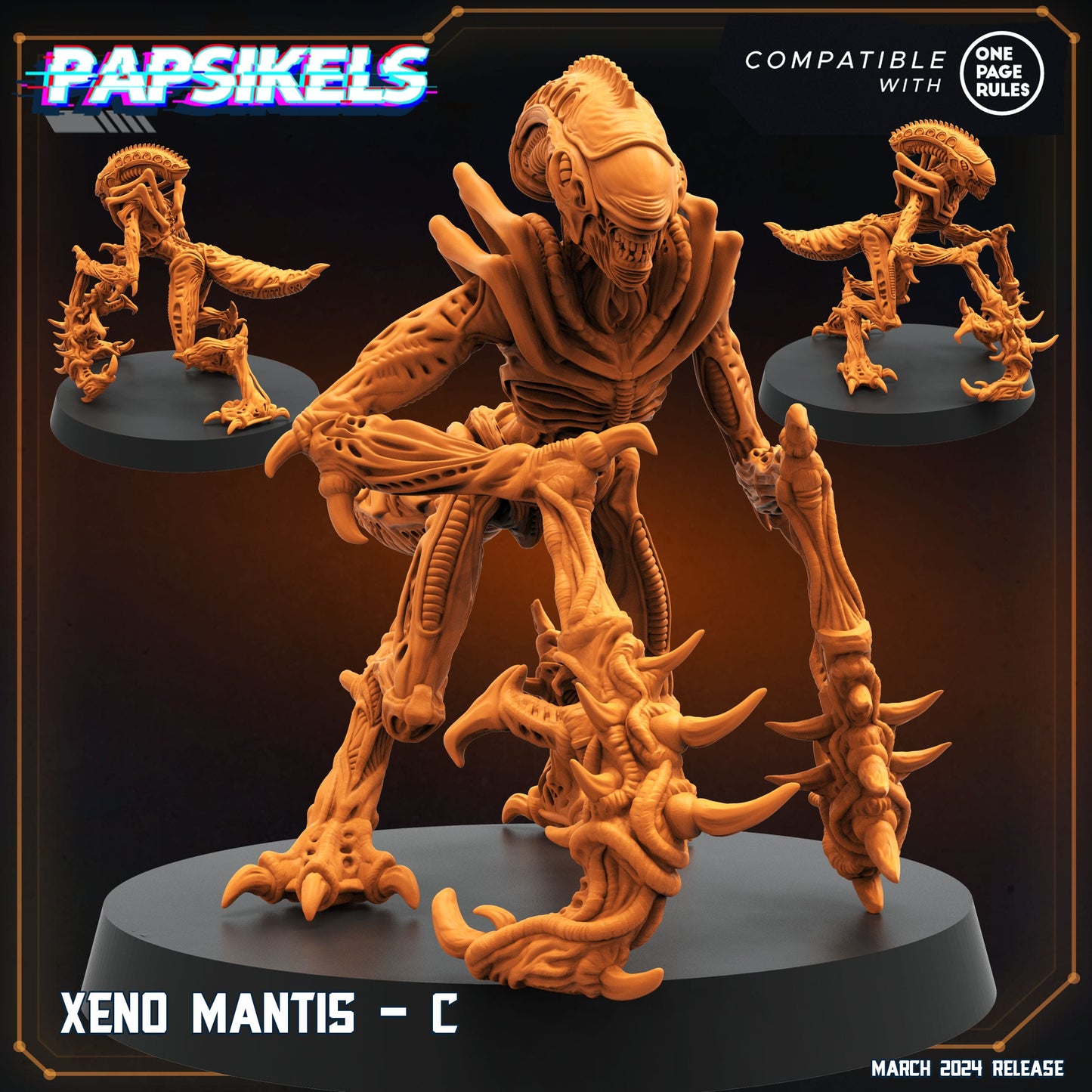 3D Printed Papsikels Xeno Mantis Set 28mm 32mm - 3D Printing Boss 