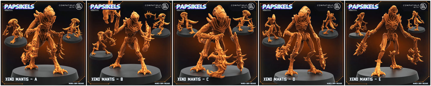 3D Printed Papsikels Xeno Mantis Set 28mm 32mm - 3D Printing Boss 