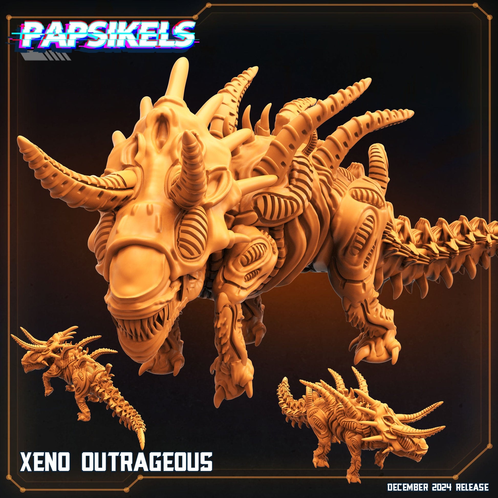 3D Printed Papsikels Xeno Outrageous Dec. 2024 SciFi 28mm 32mm - 3D Printing Boss 