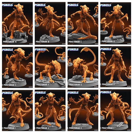 3D Printed Papsikels Xeno Praetorian Dec. 2024 SciFi 28mm 32mm - 3D Printing Boss 