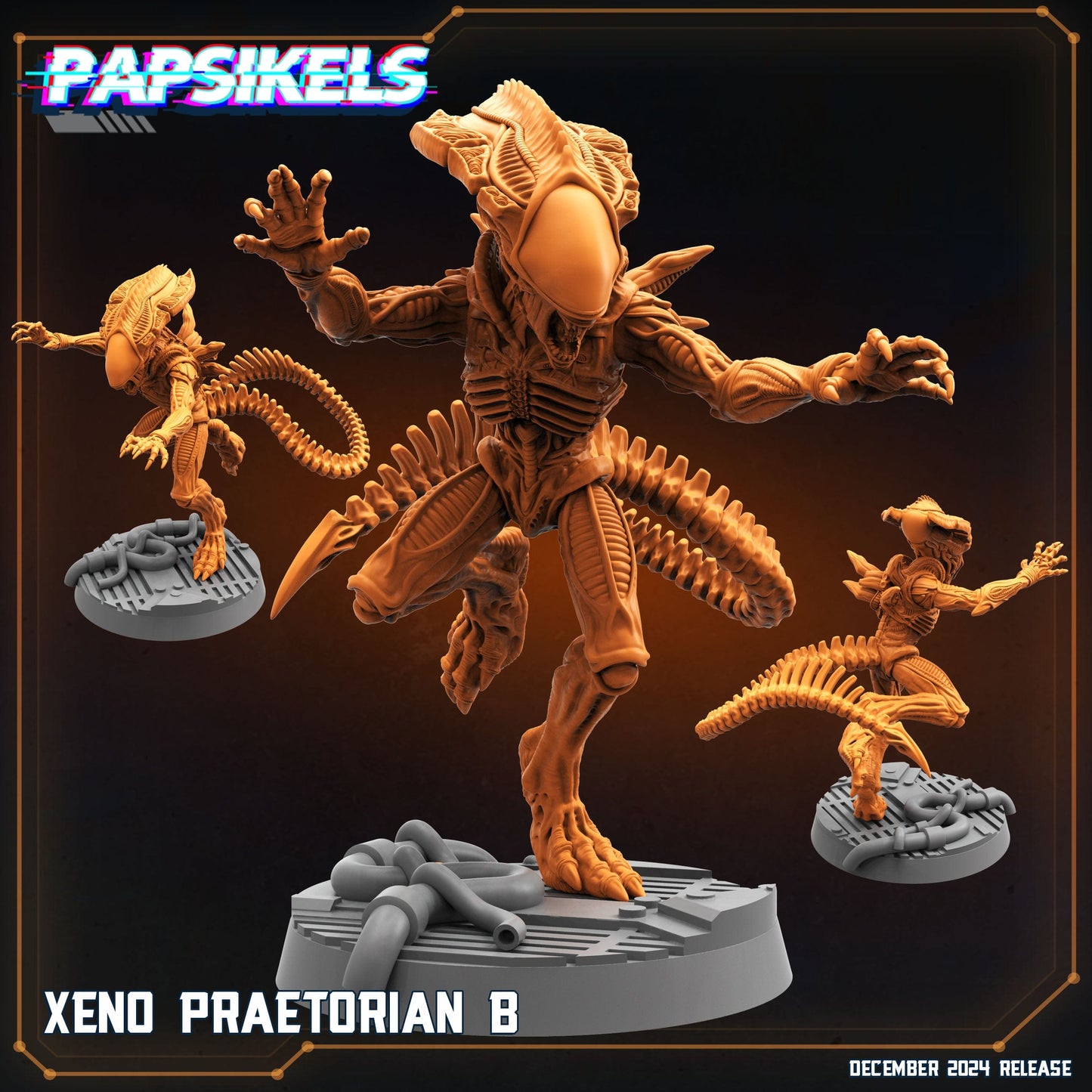 3D Printed Papsikels Xeno Praetorian Dec. 2024 SciFi 28mm 32mm - 3D Printing Boss 