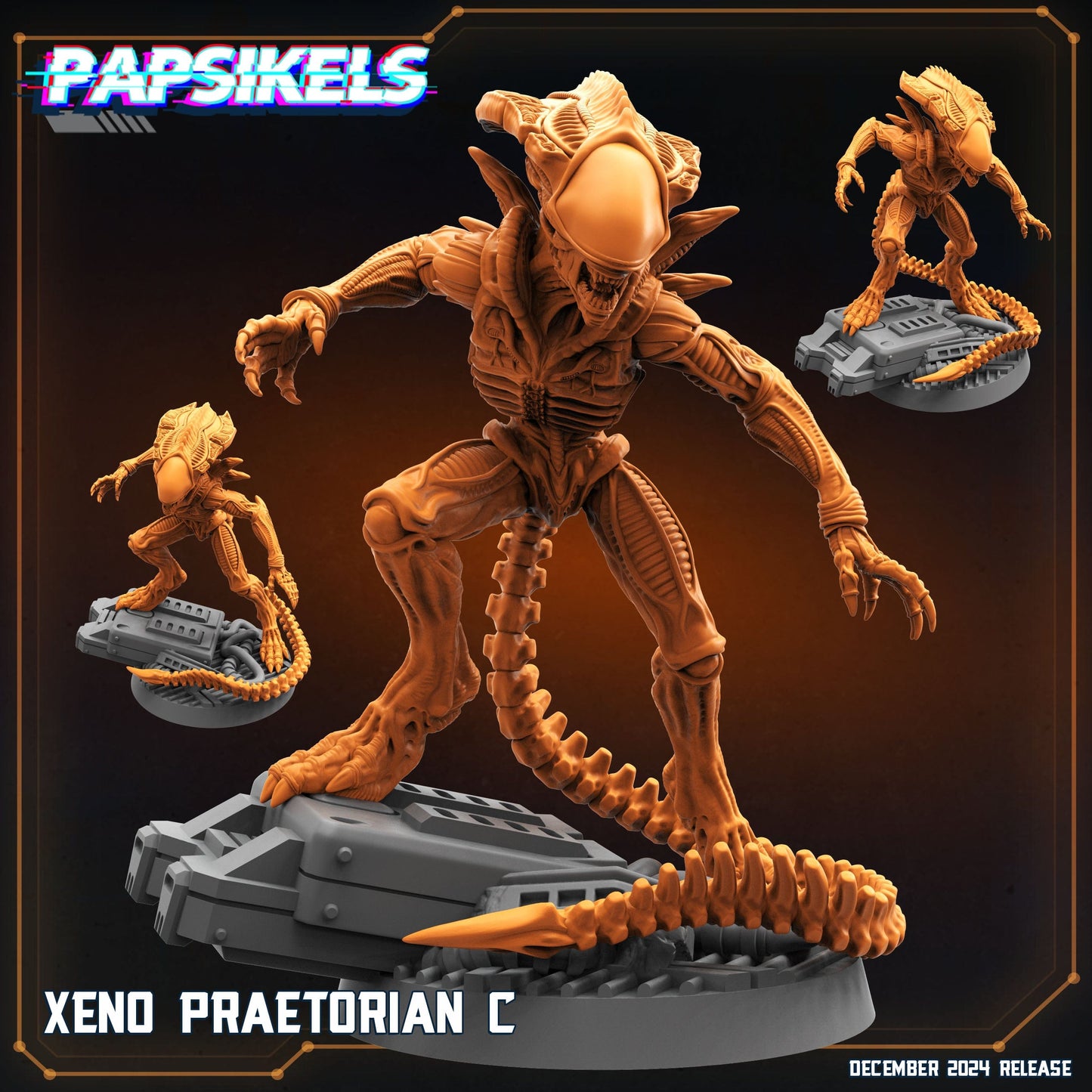 3D Printed Papsikels Xeno Praetorian Dec. 2024 SciFi 28mm 32mm - 3D Printing Boss 