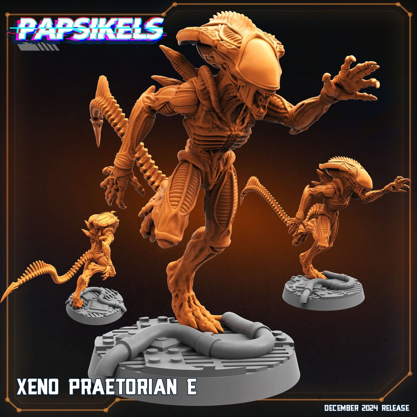 3D Printed Papsikels Xeno Praetorian Dec. 2024 SciFi 28mm 32mm - 3D Printing Boss 
