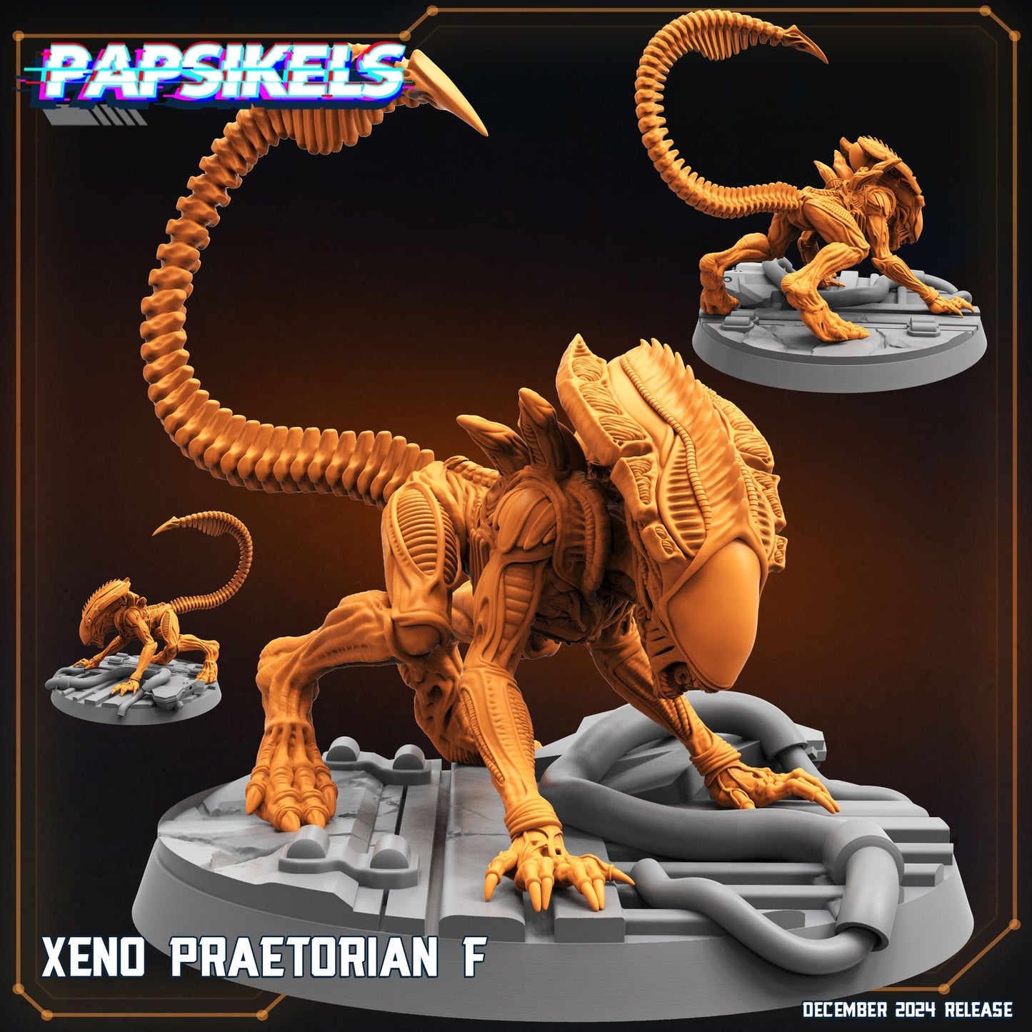 3D Printed Papsikels Xeno Praetorian Dec. 2024 SciFi 28mm 32mm - 3D Printing Boss 