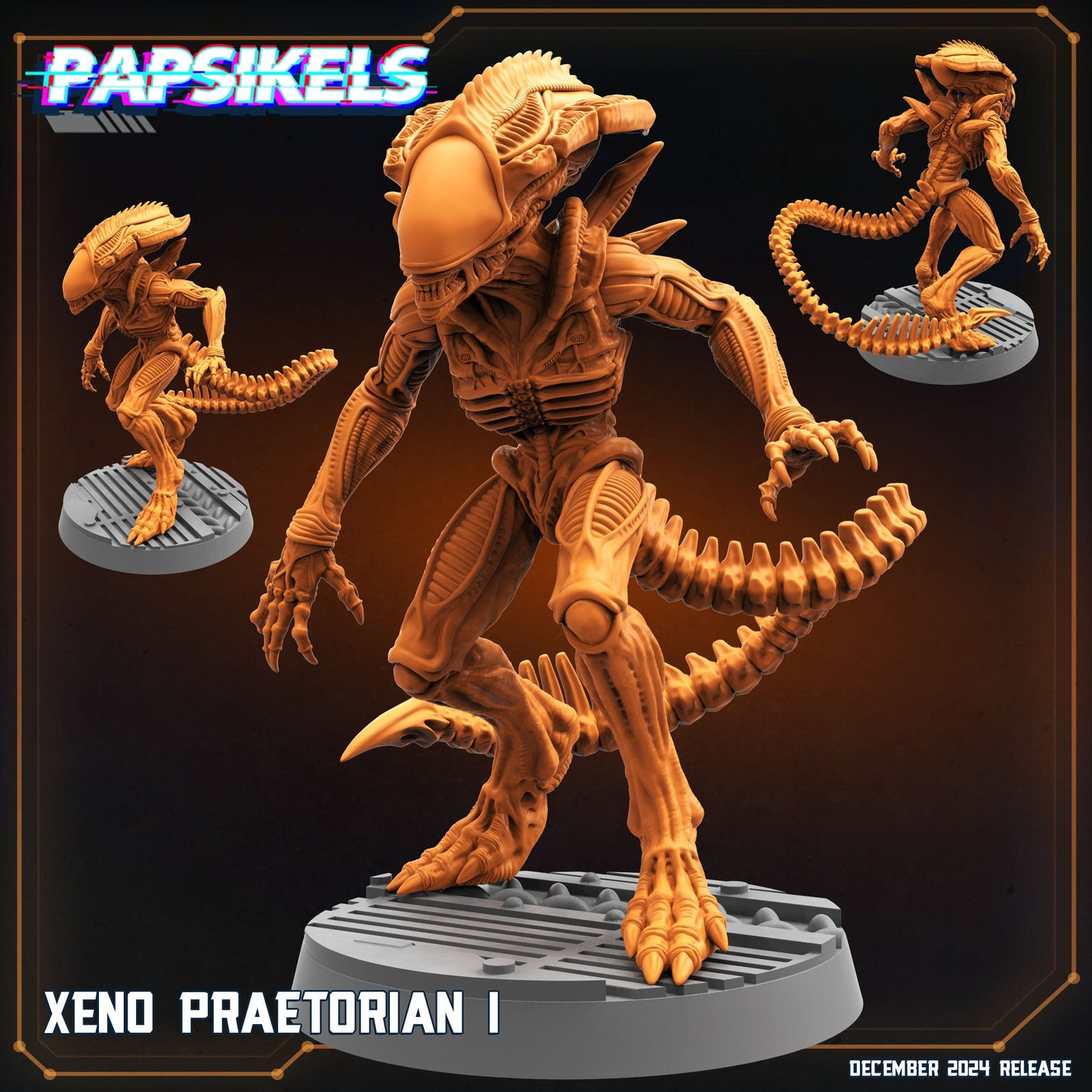 3D Printed Papsikels Xeno Praetorian Dec. 2024 SciFi 28mm 32mm - 3D Printing Boss 