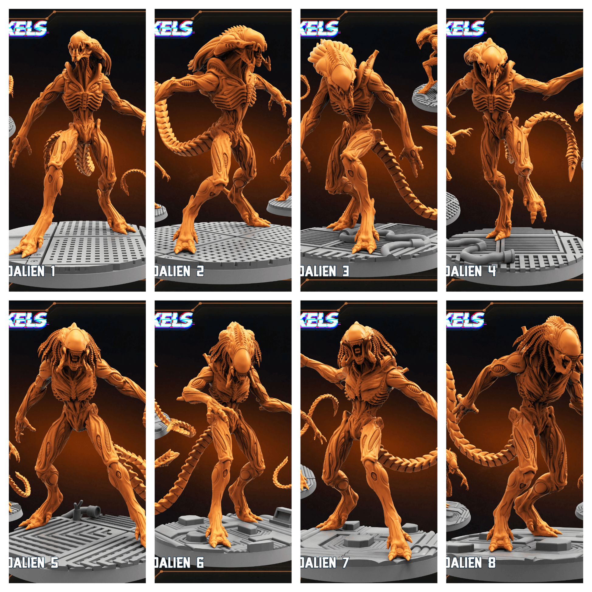 3D Printed Papsikels Xeno Predalien February 2025 Scifi 28mm 32mm - 3D Printing Boss 