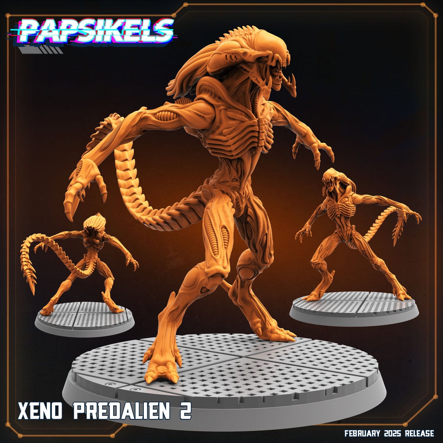 3D Printed Papsikels Xeno Predalien February 2025 Scifi 28mm 32mm - 3D Printing Boss 