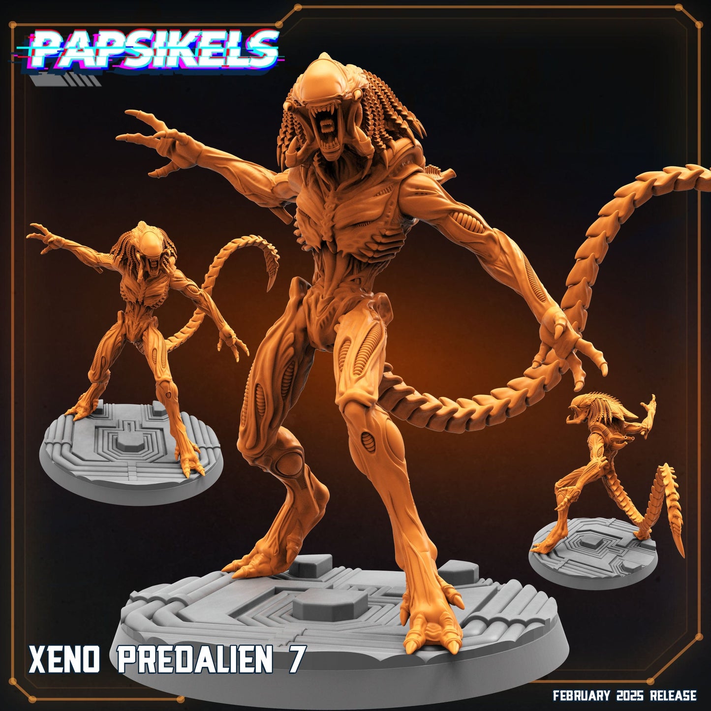 3D Printed Papsikels Xeno Predalien February 2025 Scifi 28mm 32mm - 3D Printing Boss 