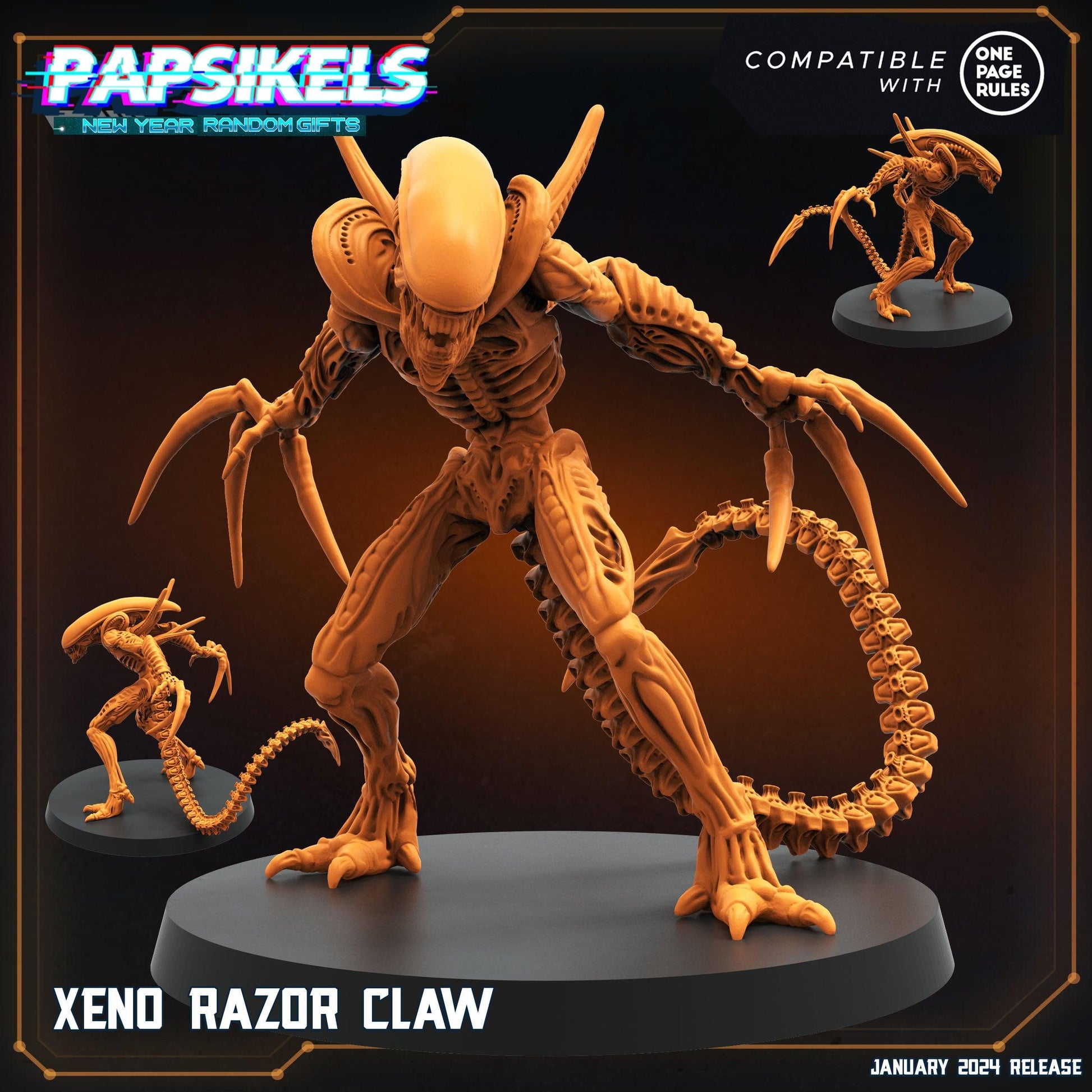 3D Printed Papsikels Xeno Razor Claw 28mm 32mm - 3D Printing Boss 