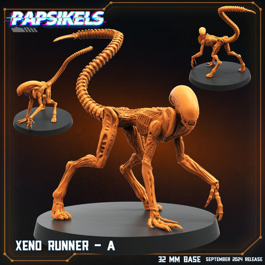 3D Printed Papsikels Xeno Runners Set SEPTEMBER 2024 SCIFI 28mm 32mm - 3D Printing Boss 