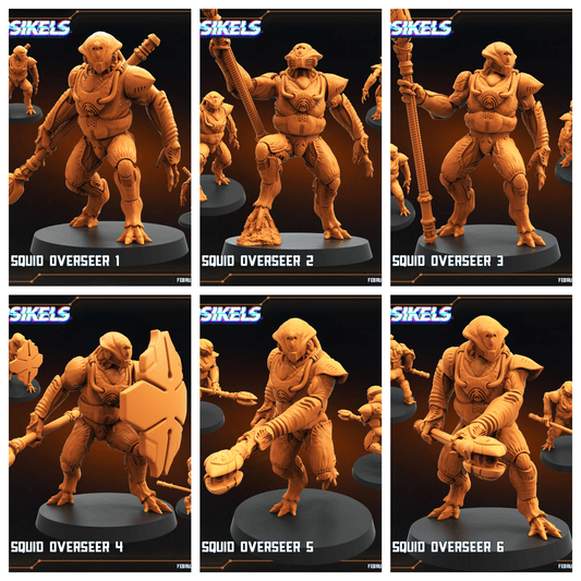 3D Printed Papsikels Xeno Squid Overseer February 2025 Scifi 28mm 32mm - 3D Printing Boss 