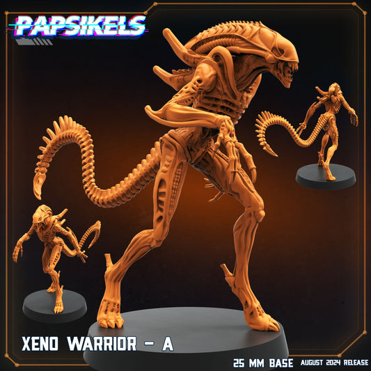 3D Printed Papsikels Xeno Warrior Set August 2024 Scifi 28mm 32mm - 3D Printing Boss 