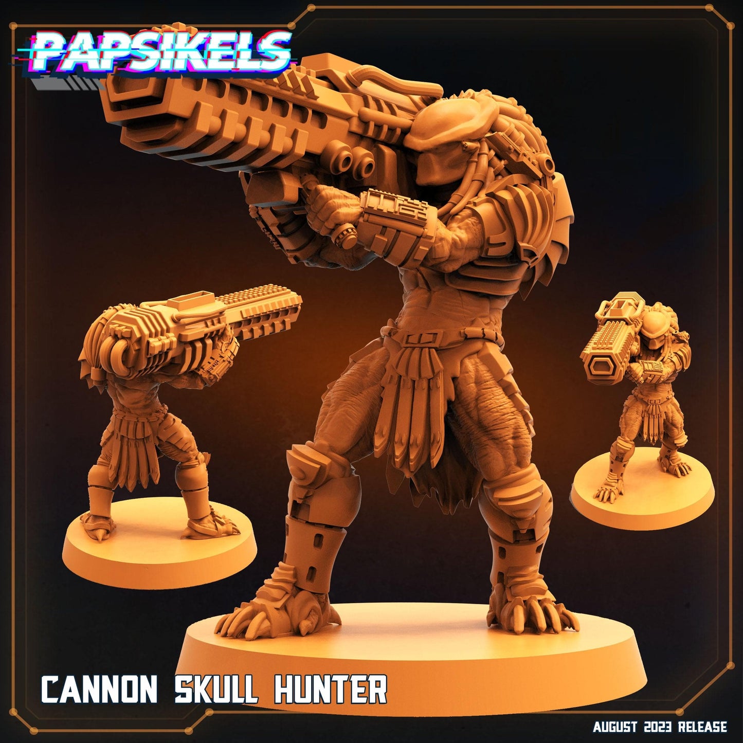 3D Printed Papsikels - Xenowars Genesis Cannon Skull Hunter 28mm 32mm - 3D Printing Boss 