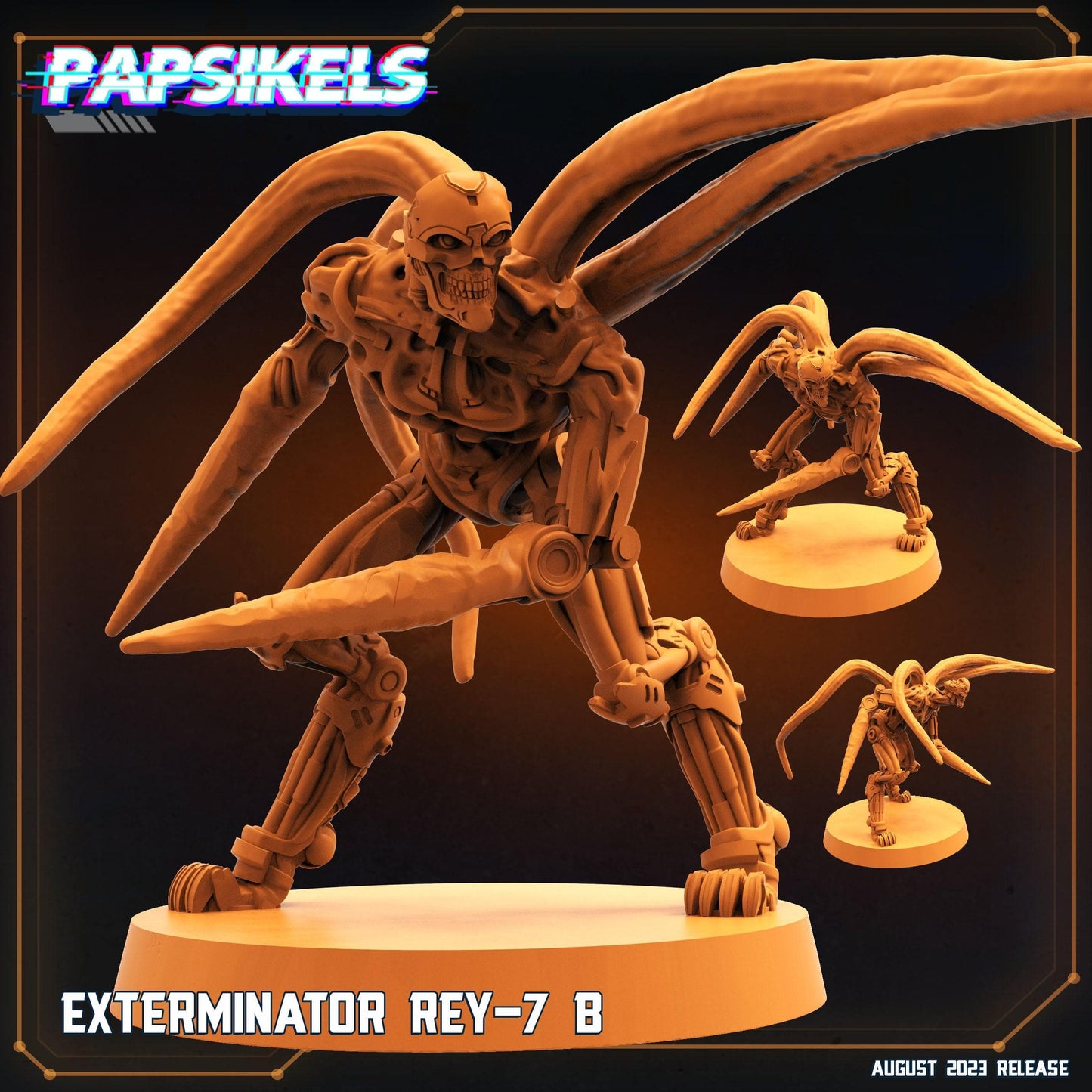 3D Printed Papsikels Xenowars Genesis Exterminator Ret 7 Set 28mm 32mm - 3D Printing Boss 