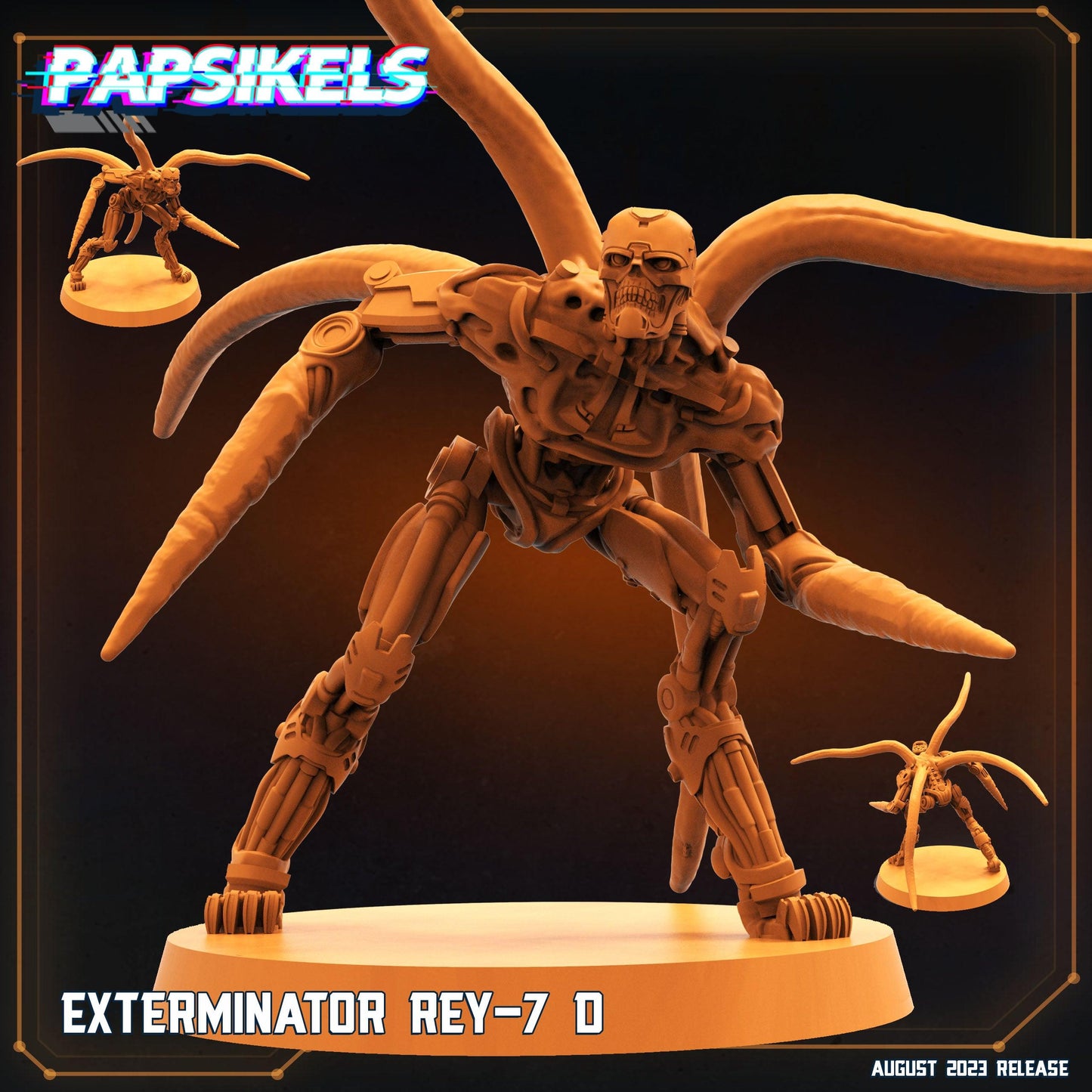 3D Printed Papsikels Xenowars Genesis Exterminator Ret 7 Set 28mm 32mm - 3D Printing Boss 