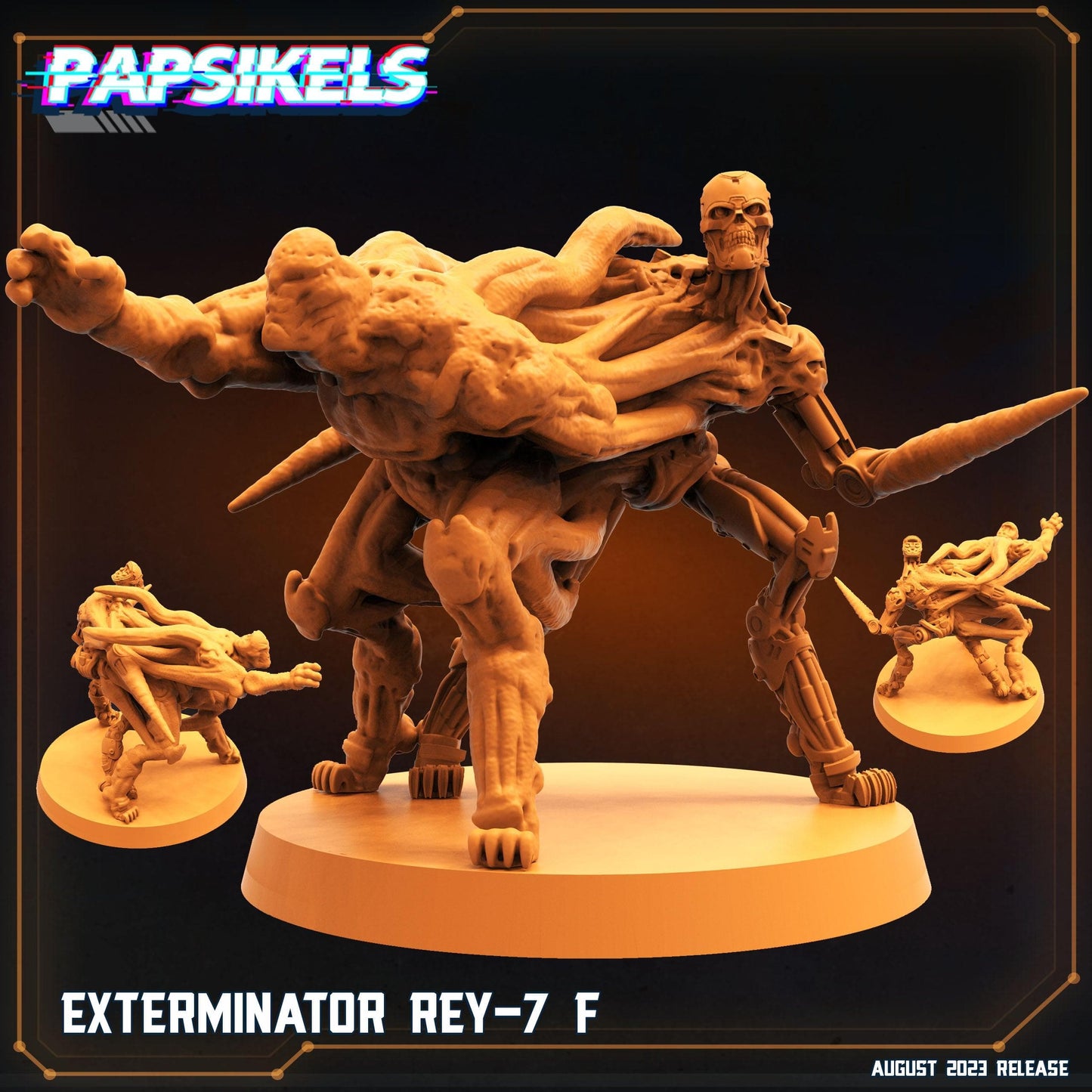3D Printed Papsikels Xenowars Genesis Exterminator Ret 7 Set 28mm 32mm - 3D Printing Boss 