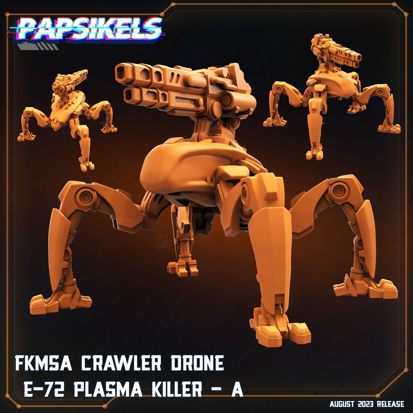 3D Printed Papsikels Xenowars Genesis Fkmsa Crawler Drone E 72 Plasma Killer Set 28mm 32mm - 3D Printing Boss 