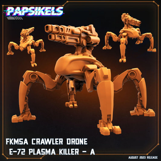 3D Printed Papsikels Xenowars Genesis Fkmsa Crawler Drone E 72 Plasma Killer Set 28mm 32mm - 3D Printing Boss 