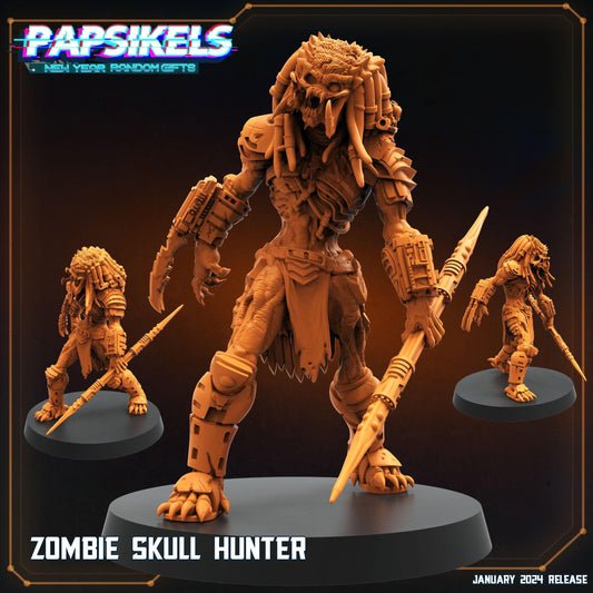 3D Printed Papsikels Zombie Skull Hunter 28mm 32mm - 3D Printing Boss 