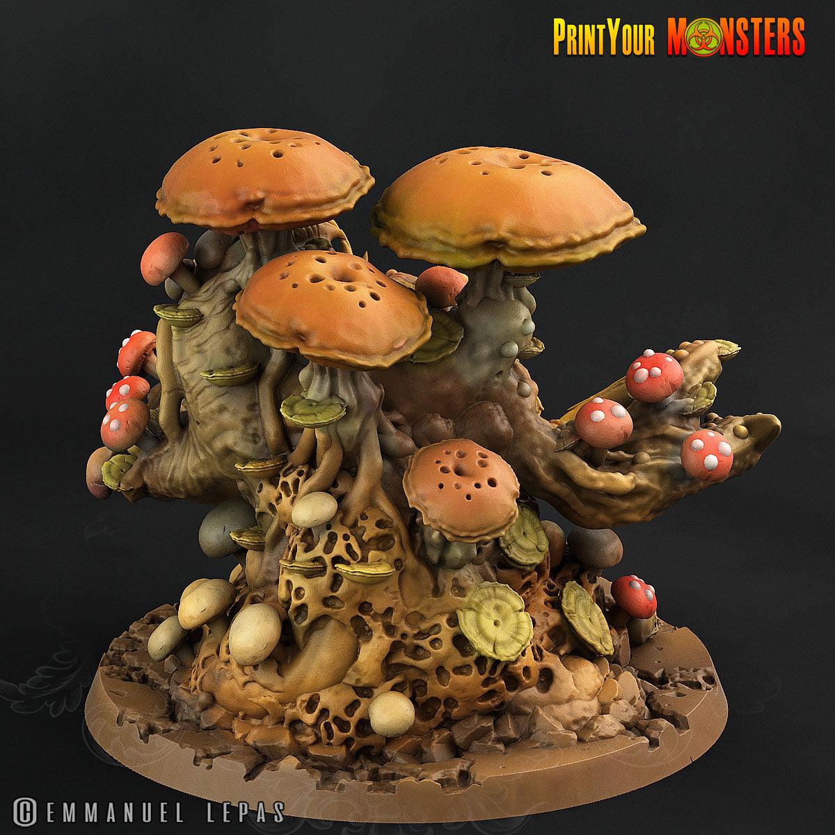 3D Printed Print Your Monster Giant Mushroom Monster The Lost Mushrooms 28mm - 32mm D&D Wargaming - 3D Printing Boss 