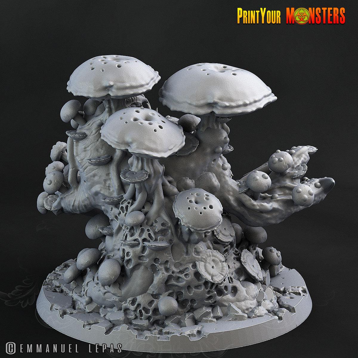 3D Printed Print Your Monster Giant Mushroom Monster The Lost Mushrooms 28mm - 32mm D&D Wargaming - 3D Printing Boss 