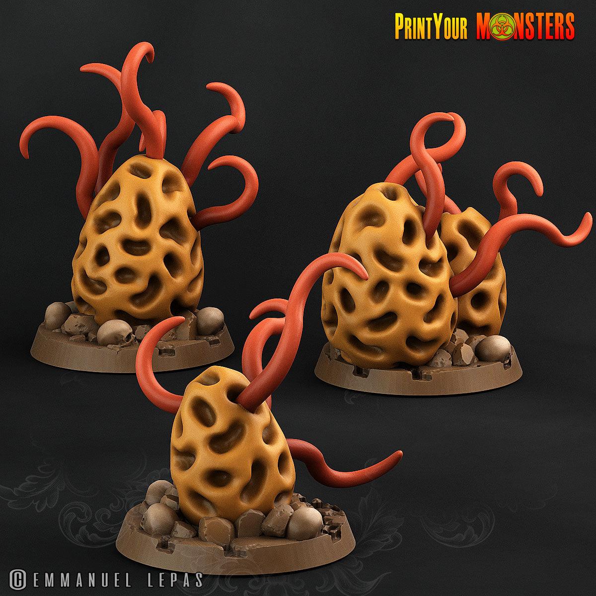 3D Printed Print Your Monster Mushroom Tentacles The Lost Mushrooms 28mm - 32mm D&D Wargaming - 3D Printing Boss 